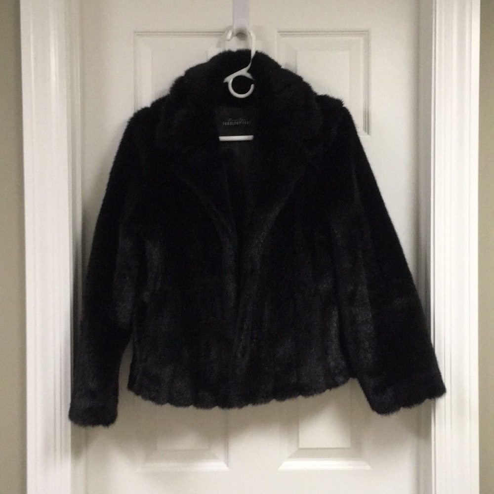 Faux fur black jacket